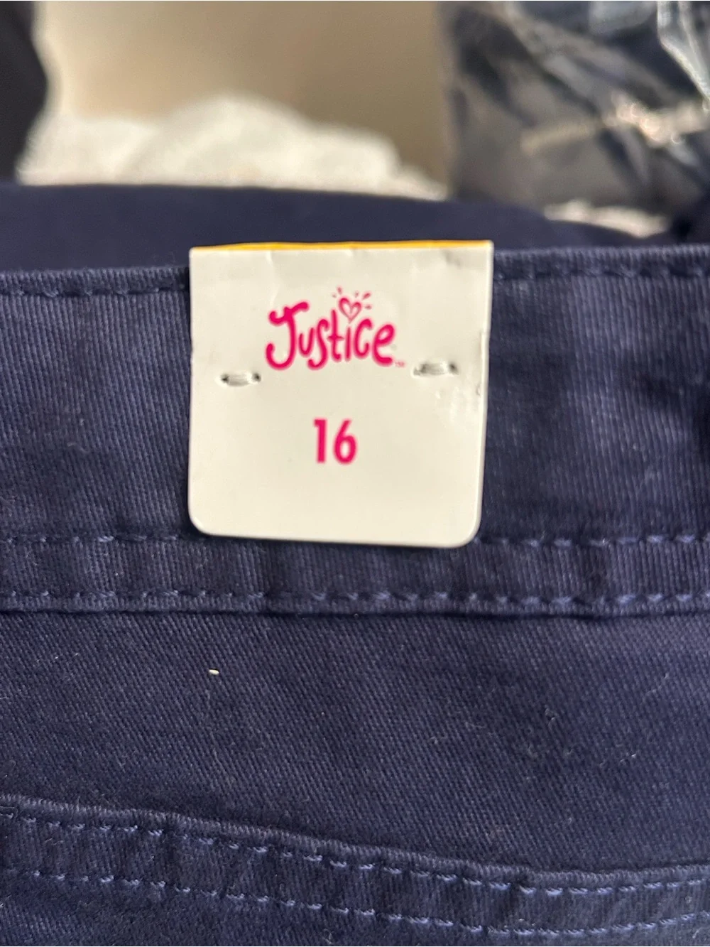 NWT-Girls Justice Super Mid-Rise Skinny Navy Pants